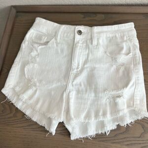 WOMEN’S White Denim Shorts, Size 26